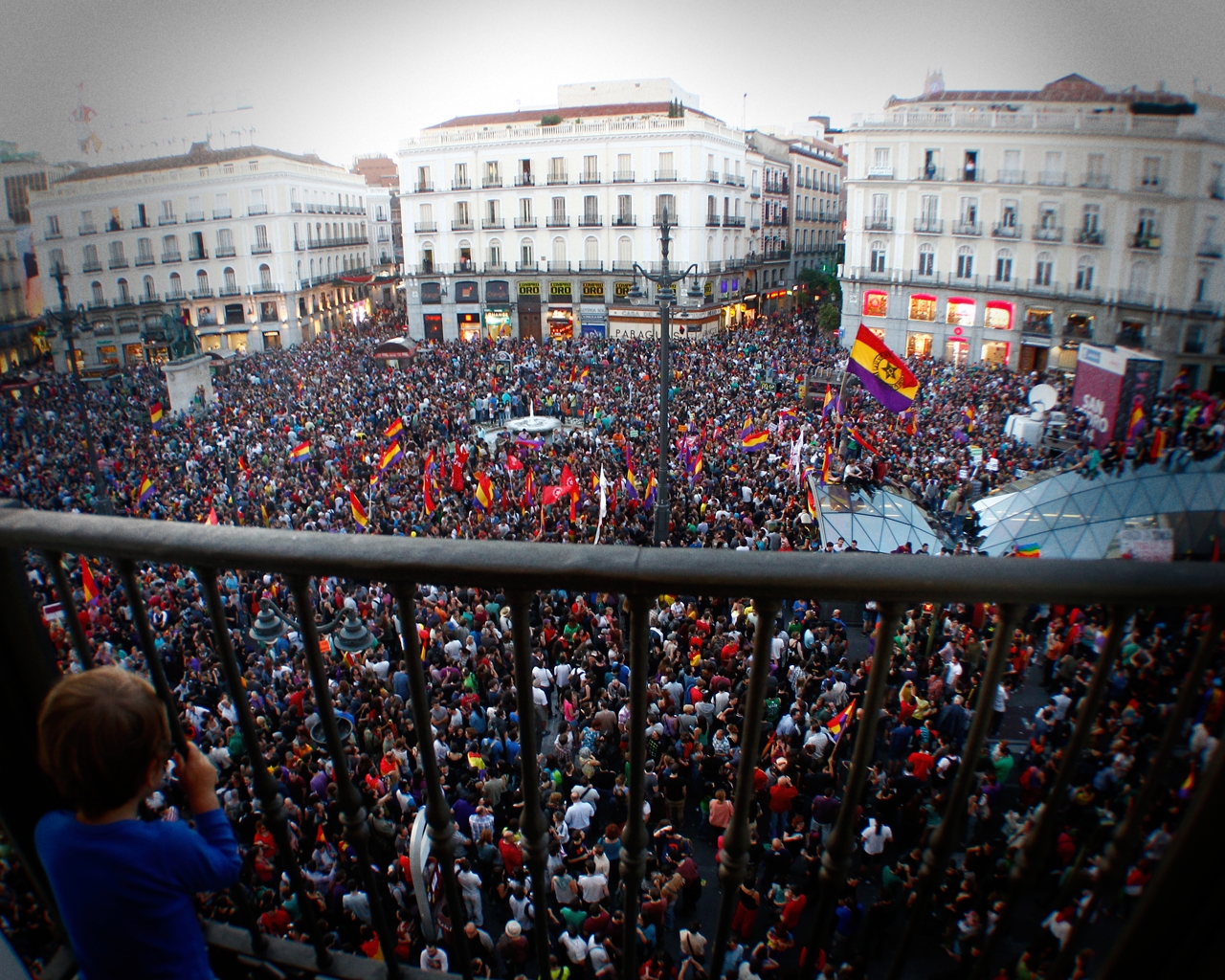 Manifestación republicana tras la abdicación de Juan Carlos I.